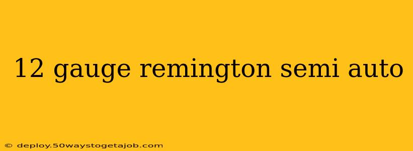 12 gauge remington semi auto