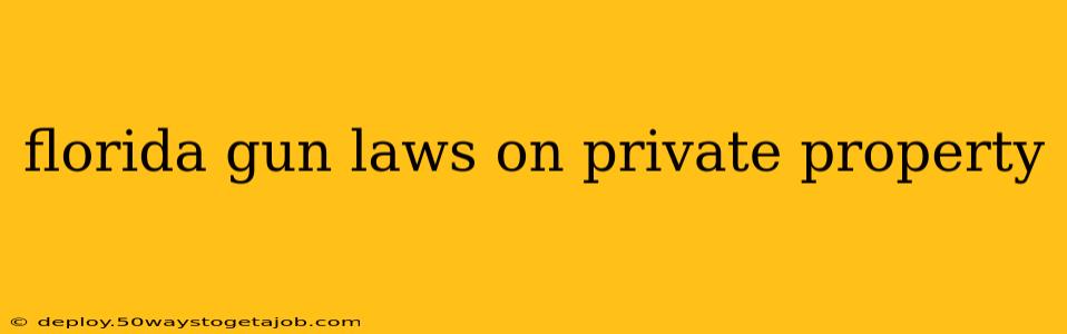 florida gun laws on private property