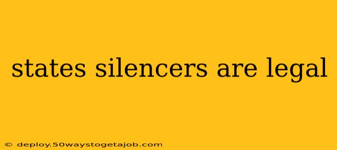 states silencers are legal